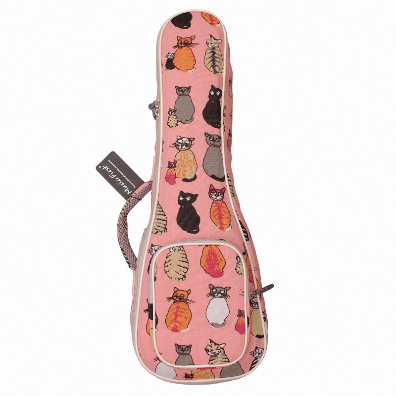 MUSIC FIRST Canvas 21â€œ Soprano MISS CAT ukulele case ukulele bag ukulele cover, Original Design - Image 1